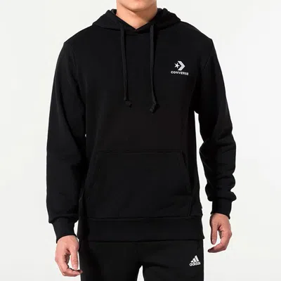 Converse Star Chevron Embroidered Pullover Sweatshirt 'black'
