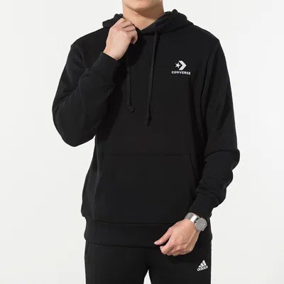 Converse Star Chevron Embroidered Pullover Sweatshirt 'black'