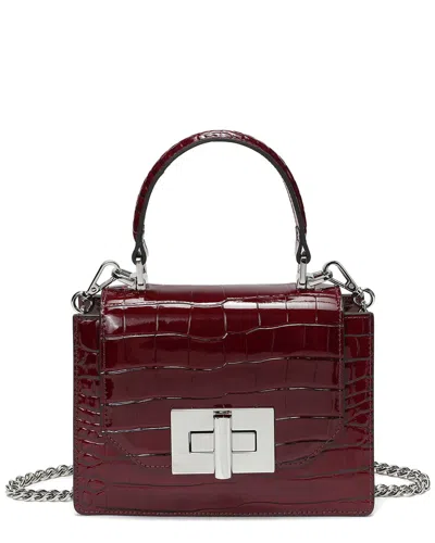 Tiffany & Fred Paris Croc-embossed Patent Satchel