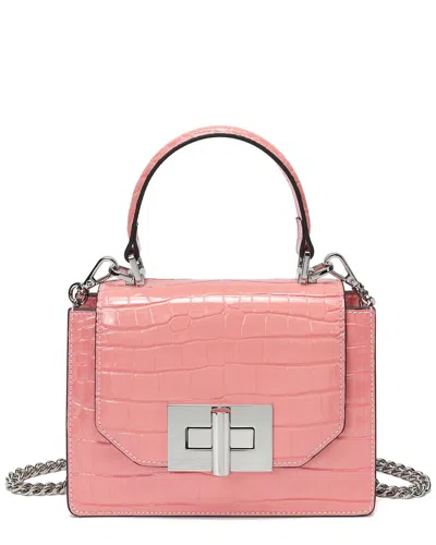 Tiffany & Fred Paris Croc-embossed Patent Satchel