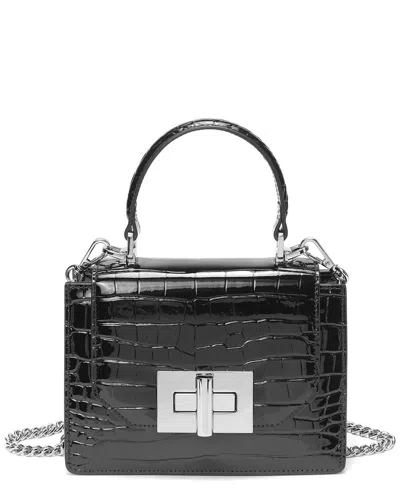 Tiffany & Fred Paris Croc-embossed Patent Satchel