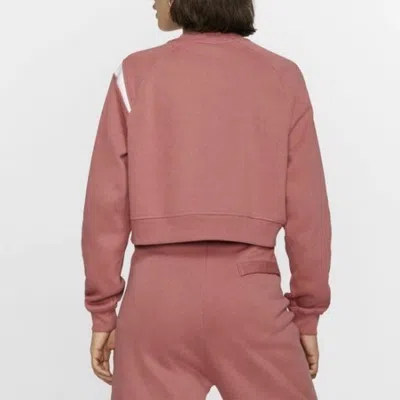 Nike (wmns)  Nsw Swoosh Crew Fleece Sweatshirt 'pink' In Burgundy