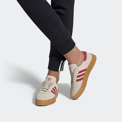 Adidas Originals (wmns) Adidas Sambarose 'clear Brown Scarlet Collegiate Green' In Neutral
