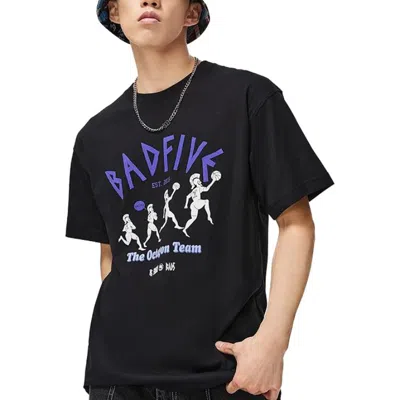 Li-ning X Anti-wu Badfive Casual Graphic Print Tee 'black Purple'