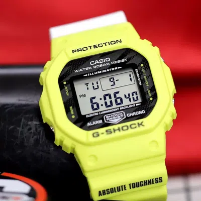 Casio G-shock Square 'green' In Yellow