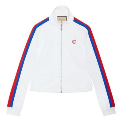 Gucci (wmns)  Technical Jersey Zip Jacket With Web 'off White'