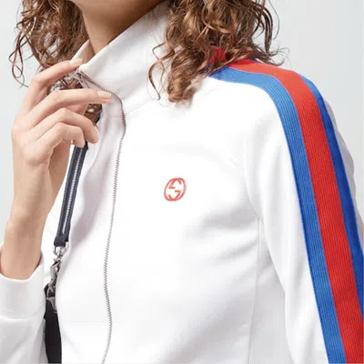 Gucci (wmns)  Technical Jersey Zip Jacket With Web 'off White'
