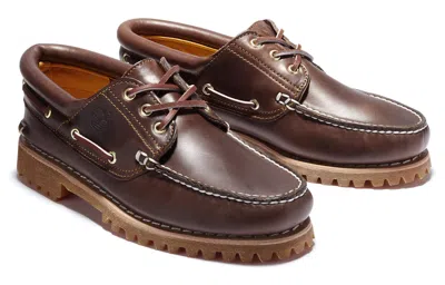 Timberland Mens  Authentics 3-eye Boat Shoe In Brown