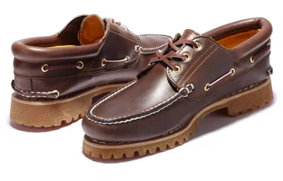 Timberland Mens  Authentics 3-eye Boat Shoe In Brown