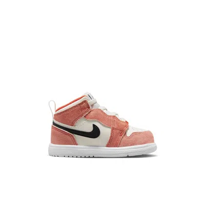 Air Jordan (td)  1 Mid Alt Se 'team Orange Sail White' In Pink