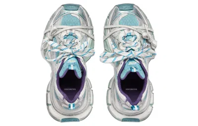 Balenciaga Women's 3xl Sneaker  In Light Blue/white/purple In Light Blue Yellow