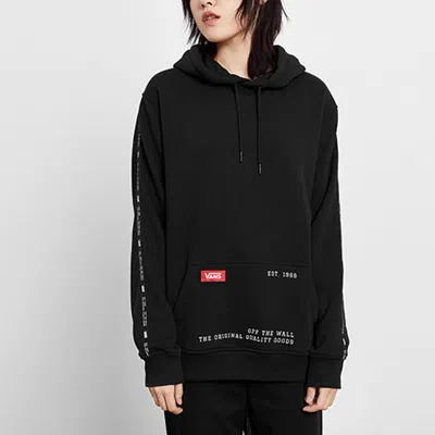 Vans Sleeve Alphabet Logo Sports Loose Couple Style Black