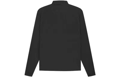 Essentials Fear Of God  Ss21 Half Zip Track Jacket Stretch Limo In Black