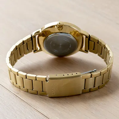 Casio Quartz Waterproof Blue Watch Dial Blue Analog In Gold