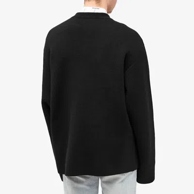 Balenciaga Languages Crew Neck Knit Sweater 'black Multicolor'
