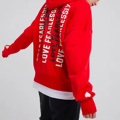 Converse (wmns)  Love The Progress 2.0 Oversized Pullover Hoodie 'red'