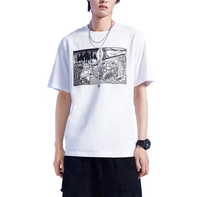 Li-ning Badfive Printing Sports Round Neck Short Sleeve 'white'