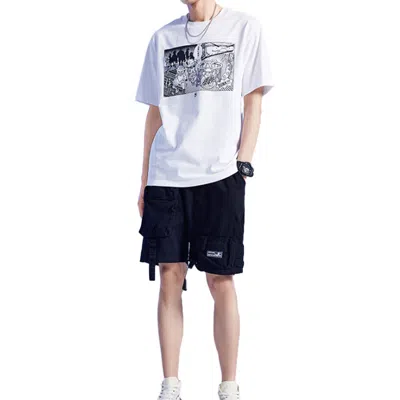 Li-ning Badfive Printing Sports Round Neck Short Sleeve 'white'