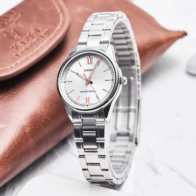 Casio Quartz Waterproof Silver Analog In Metallic