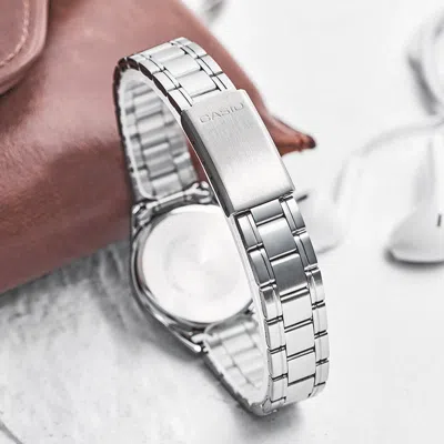 Casio Quartz Waterproof Silver Analog In Metallic