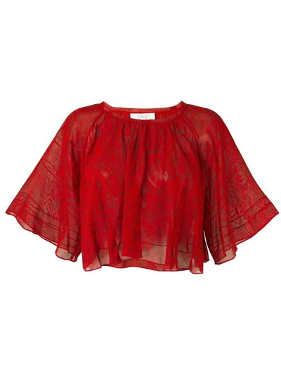 Iro Printed Cropped Top