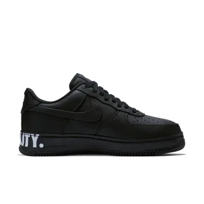Nike Air Force 1 Leather Sneakers In Black