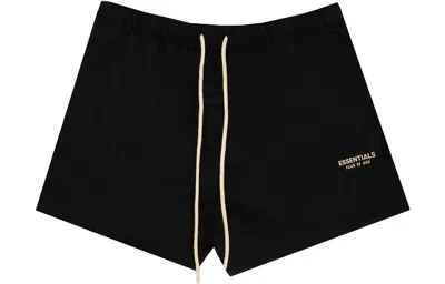 Essentials Fear Of God  Fw23 Running Shorts 'jet Black'