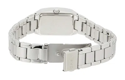 Casio Metal Handsquartz Whitedial Plate Waterproof Silver Analog In Metallic