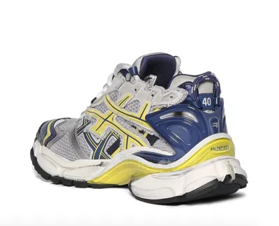 Balenciaga Runner Low-top Sneakers In Mesh And Nylon In White Black Grey