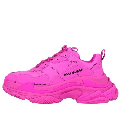 Balenciaga (wmns)  Triple S Sneaker 'all Over Logo - Fuchsia' In Pink