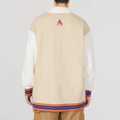Puma Team Badge V-neck Jacket 'beige' In Neutral
