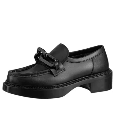 Pre-owned Louis Vuitton (wmns)  Lv Academy Loafers 'black With Chain'