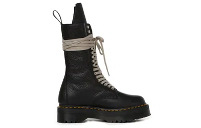 Dr. Martens Dr.martens X Rick Owens 1918 Leather Lace Up Platform Boots 'black'