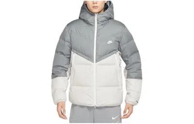 Nike Hooded Puffer Jacket 'grey White'