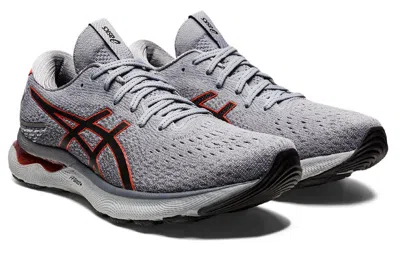 Asics Gel-nimbus 24 'sheet Rock Cherry Tomato' In Gray