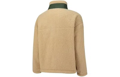Puma Patch Pocket Sherpa Jacket 'beige' In Multi