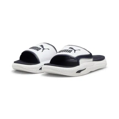Puma Softride Pro 24 V Slides 'white New Navy' In Black
