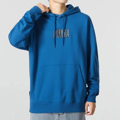 Puma Logo Hoodie 'blue'