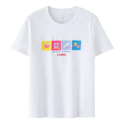 Li-ning Table Tennis Graphic T-shirt 'white'
