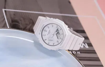 Casio G-shock Analog-digital 'white' In Metallic