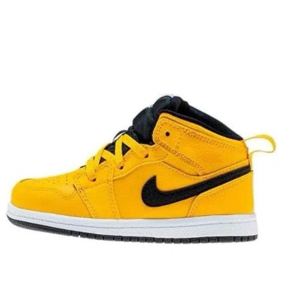 Air Jordan (td)  1 Mid 'university Gold' In Yellow