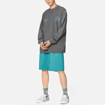 Li-ning Power And Nature Graphic Sweatshirt 'shadow Grey' In Gray