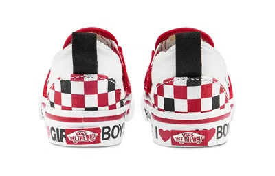 Vans (td)  Classic Slip-on V 'checkerboard - I Heart' In White