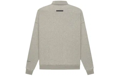 Essentials Fear Of God  Fw21 Pullover Mockneck Dark Heather Oatmeal In Gray