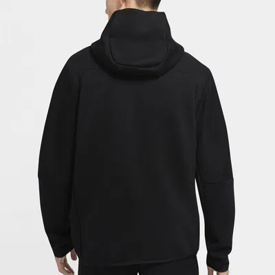 Nike Lightweight Hooded Sweatshirt With Zip Men's Sportswear Tech Fleece Hoodie Black/black In Black