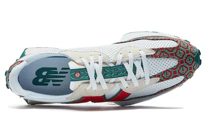 New Balance Casablanca 327 Suede-trimmed Logo-jacquard And Leather Sneakers