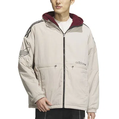 Adidas Originals Adidas Origianls Reversible Warm Cotton Jacket 'white Burgundy'