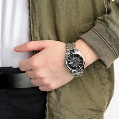 Casio Waterproof Stainless Steel Strap Mens Silverblack Analog