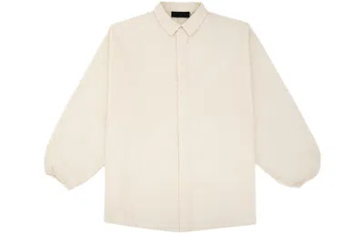 Essentials Fear Of God  Fw23 Button Down Shirt 'cloud Dancer' In Neutral