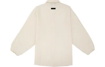 Essentials Fear Of God  Fw23 Button Down Shirt 'cloud Dancer' In Neutral